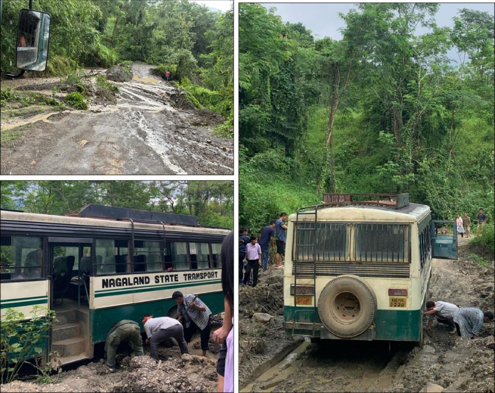 A treacherous stretch of the Jalukie–New Peren road.